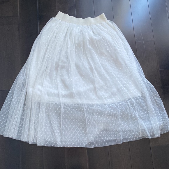 White chiffon dot dress - Picture 2 of 4